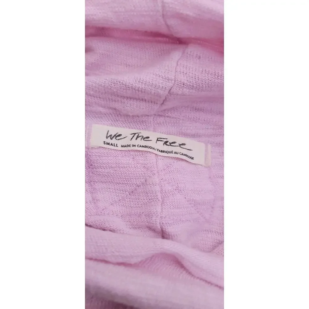 Free People We The Free Everyday Layering Knit Top Pink Small OB 1582226